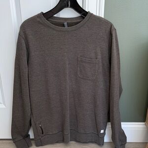 Vuori Men's Brown Crewneck Sweatshirt with Chest Pocket